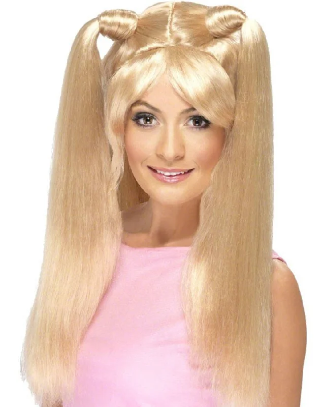 Short gray wig with lush flair-Baby Spice Blonde Wig