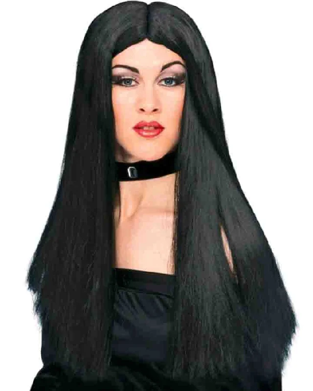 Short blonde wig with dramatic flair-Black Witch Wig