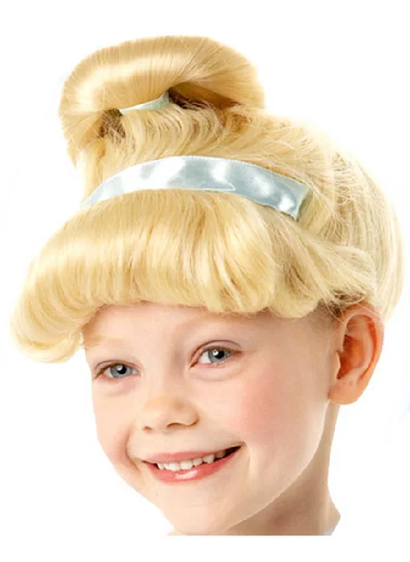 Wig for gentle flair-Ella Girls Blonde Princess Costume Wig