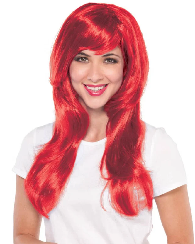 Curly wig for sunny flair-Glamorous Red Wig