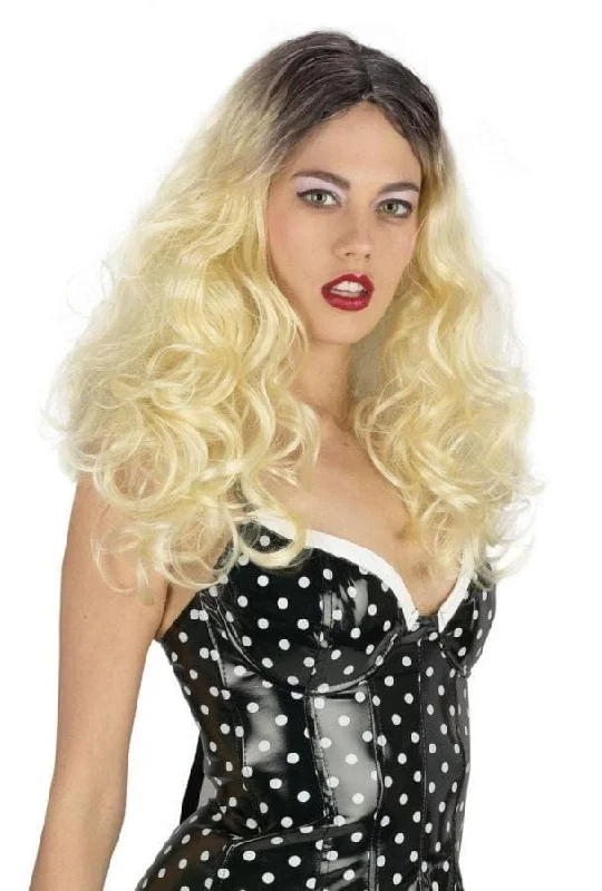 Curly wig for party vibes-"Long and Sassy Blonde" Halloween Wig