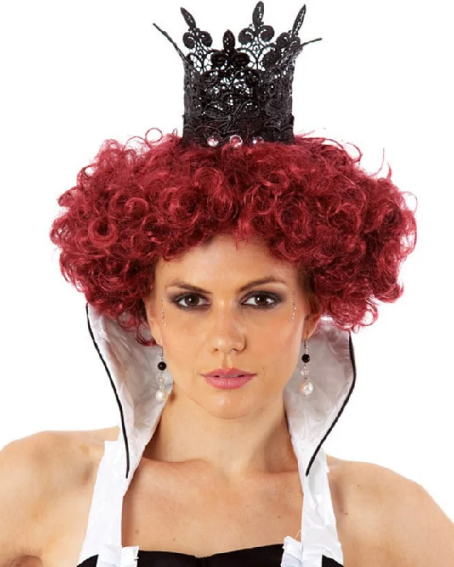 Wig for gentle flair-Queen of Hearts Burgundy Wig