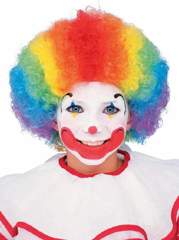 Wig for neat flair-Rainbow Clown Kids Afro Costume Wig