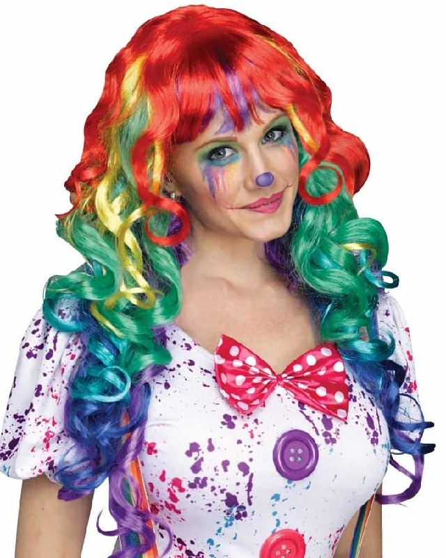 Wig for vivid flair-Rainbow Long Wavy Wig