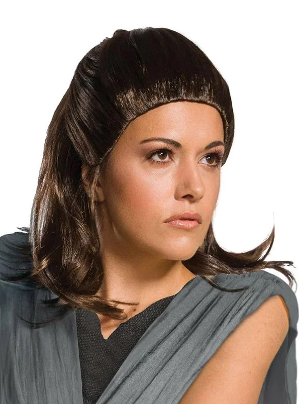 Wig for neat flair-Star Wars Rey Womens Short Brown Costume Wig