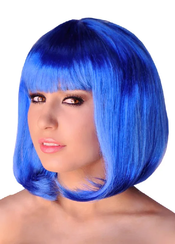 Wig for bold flair-Supermodel Bob Wig in Blue