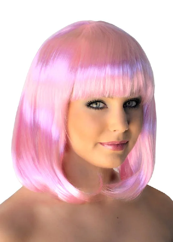 Wig for funky flair-Supermodel Bob Wig in Pale Pink