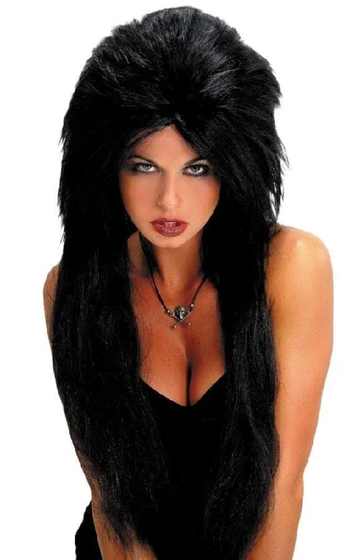 Curly wig for young flair-"Vampiress - Black" Halloween Wig