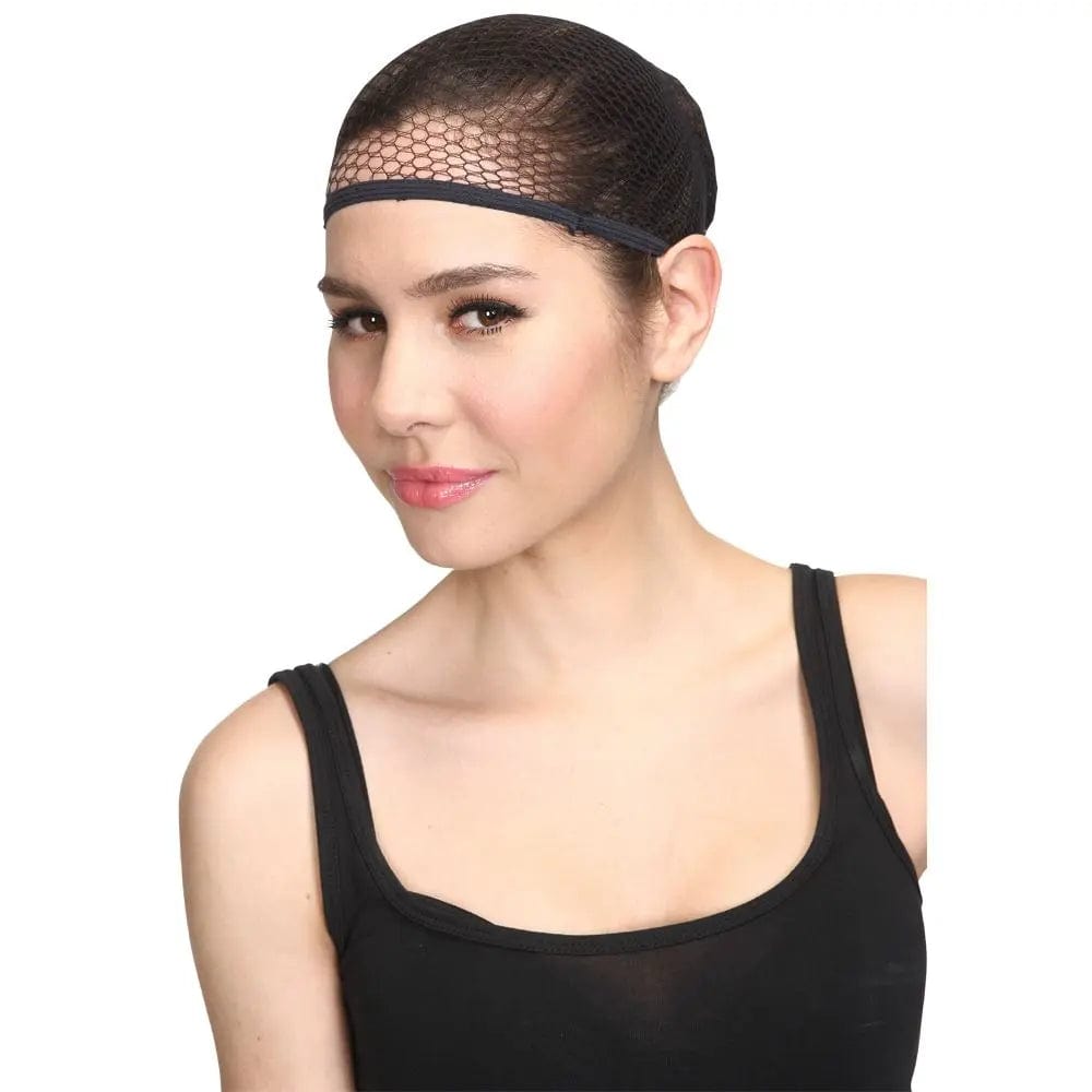 Synthetic wig for teen flair-Wig Cap Mesh Hair Net Breathable Liner Black Natural