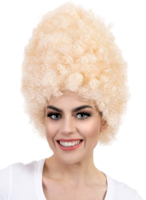 Wig for tidy flair-Extra Tall Womens Light Blonde Beehive Costume Wig