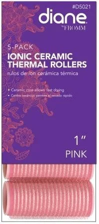 Diane Ionic Ceramic Thermal Rollers 1 in Pink