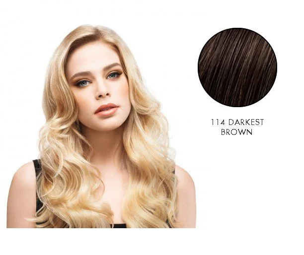 LuxHair HOW by Tabatha Coffey 16-18 Inch Circle Extension Darkest Brown