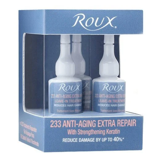 Hair care routine for dry coily curls-Roux 233 Anti-Aging Extra Repair 3 Pack