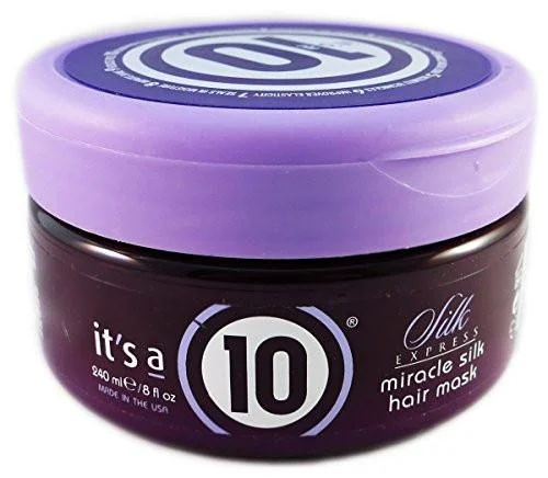 Organic hair care for curl restoration-Its A 10 Silk Express Miracle Silk Hair Mask 8 oz