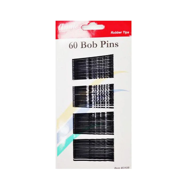 ANNIE Bob Pins 2" 60ct [BLACK] #03108