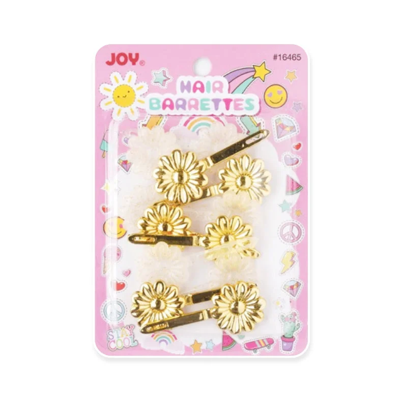 ANNIE Joy Hair Barrettes Daisy 12ct [ASSORTED GOLD] #16465