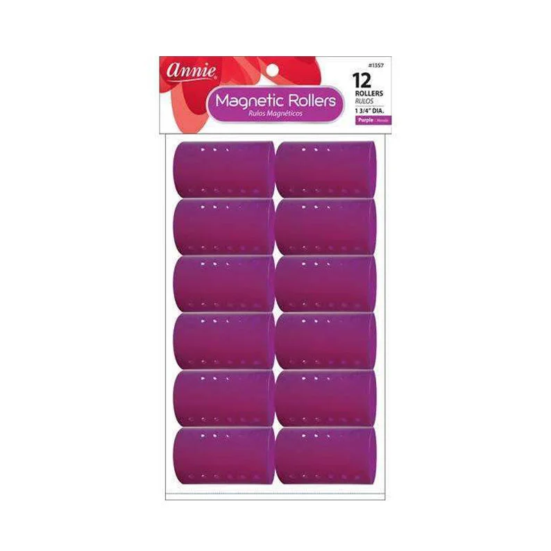 ANNIE Magnetic Roller 1 3/4" Dia 12ct [PURPLE] #01357