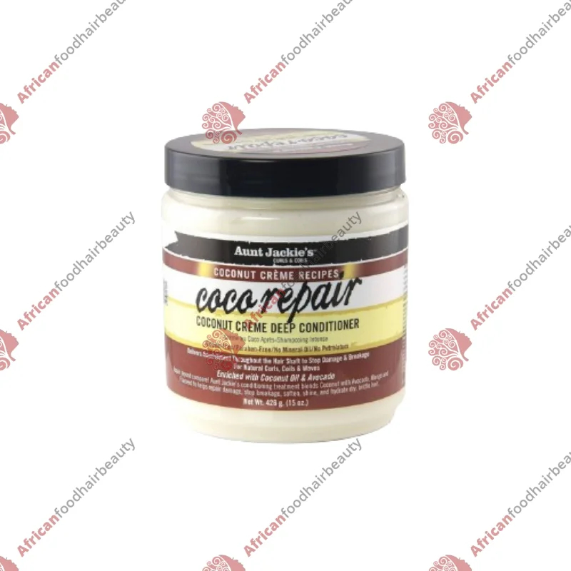 Hair care for medium porosity curls-Aunt Jackie's Coconut Deep Conditioner 15oz