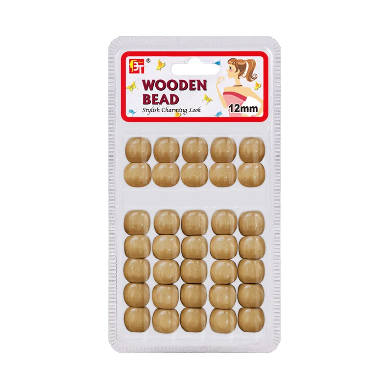 BEAUTY TOWN Wooden Beads [BEIGE] #07543