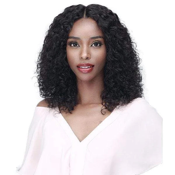 real person hair ring folk detail-Bobbi Boss 100% Human Hair 5 Deep Part Lace Wig - MHLF503 JHERI CURL 16