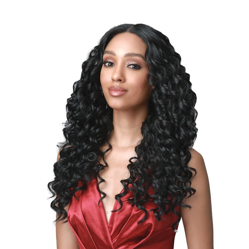 Synthetic wigs with sleek part-BOBBI BOSS 5" Deep Part Synthetic Hair Lace Front Wig MLF464 - BRIELLE