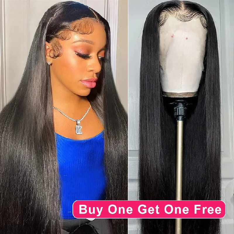 real person hair ring tribal craft-BOGO DEAL ! Hot Star 180% Denstiy 5x5 13x6 Lace Front Human Hair Wigs Brazilian Straight Hair