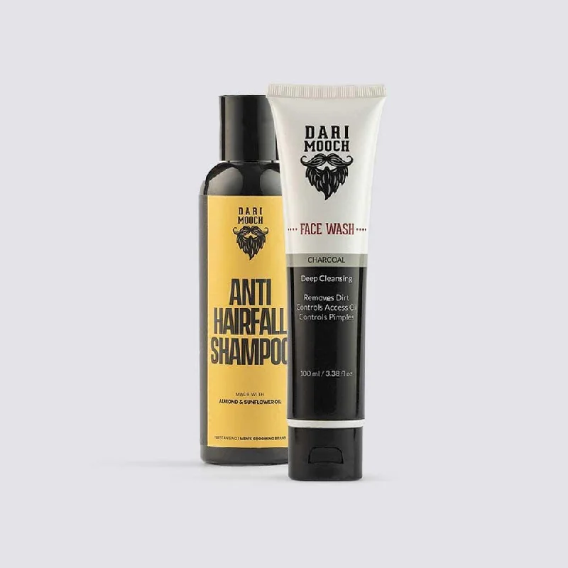 Charcoal Face Wash + Anti-Hair fall Shampoo