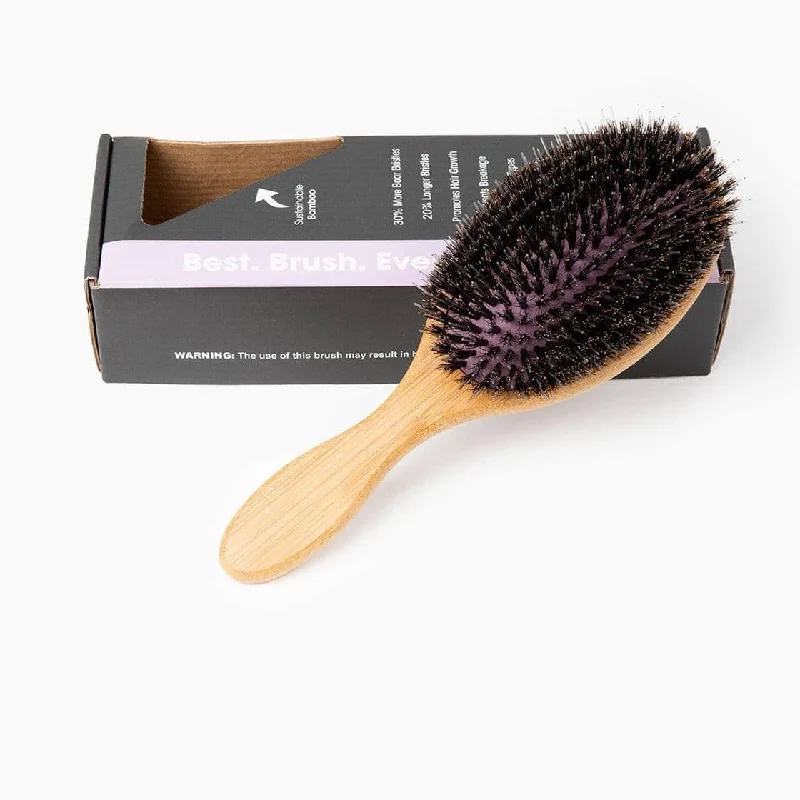 Thin-stop tonic-Controlled Chaos Bamboo Bristle Hairbrush