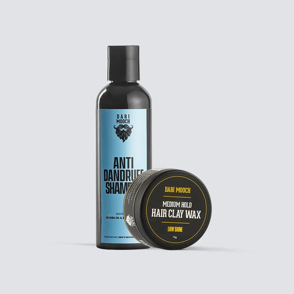 Hair Clay Wax + Anti-Dandruff Shampoo Bundle