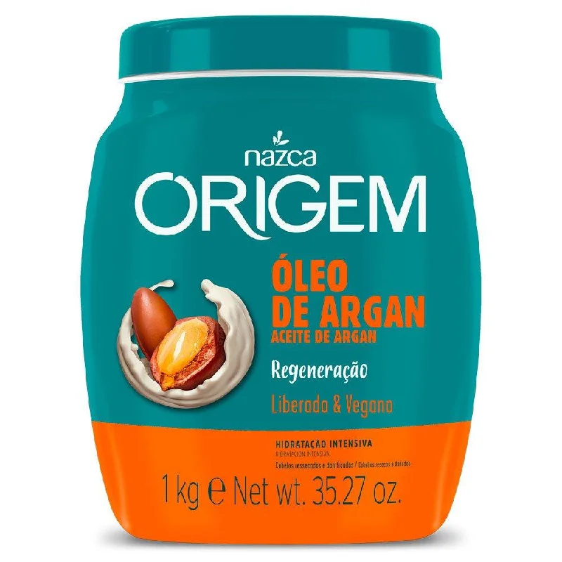 Origem Moisturizing Argan Oil Vegan Regeneration Hair Mask 1kg - Nazca