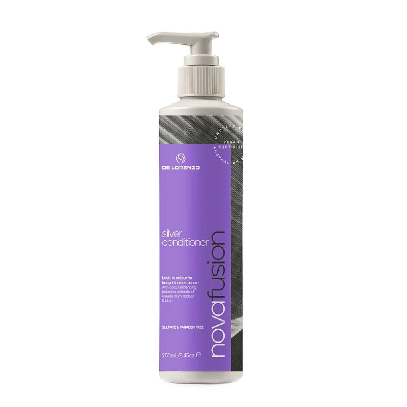 Hair care routine for oily kinky curls-De Lorenzo Novafusion Colour Care Conditioner Silver 250ml