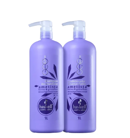 Double Amethyst for Blond Hair Kit Shampoo and Conditioner 2x1L - Haskell