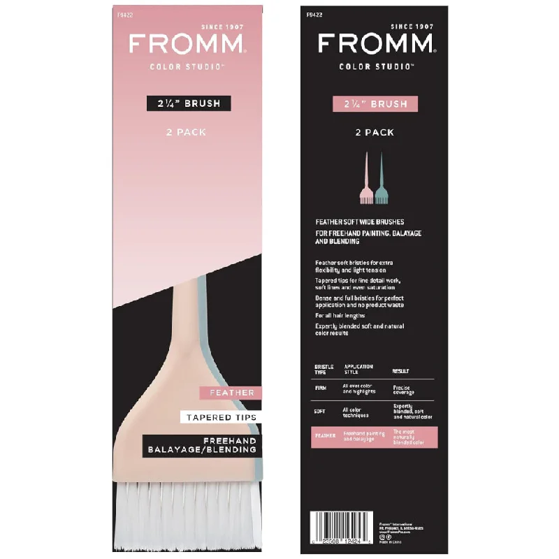 Swift conditioner-Fromm 2.25 Inch Feather Color Brush 2 Pack