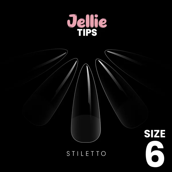 Halo Jellie Nail Tips Stiletto, Sizes 6, 50 One Size