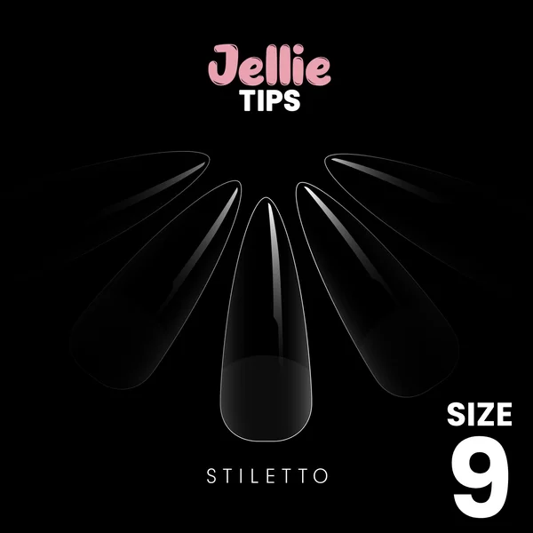 Halo Jellie Nail Tips Stiletto, Sizes 9, 50 One Size