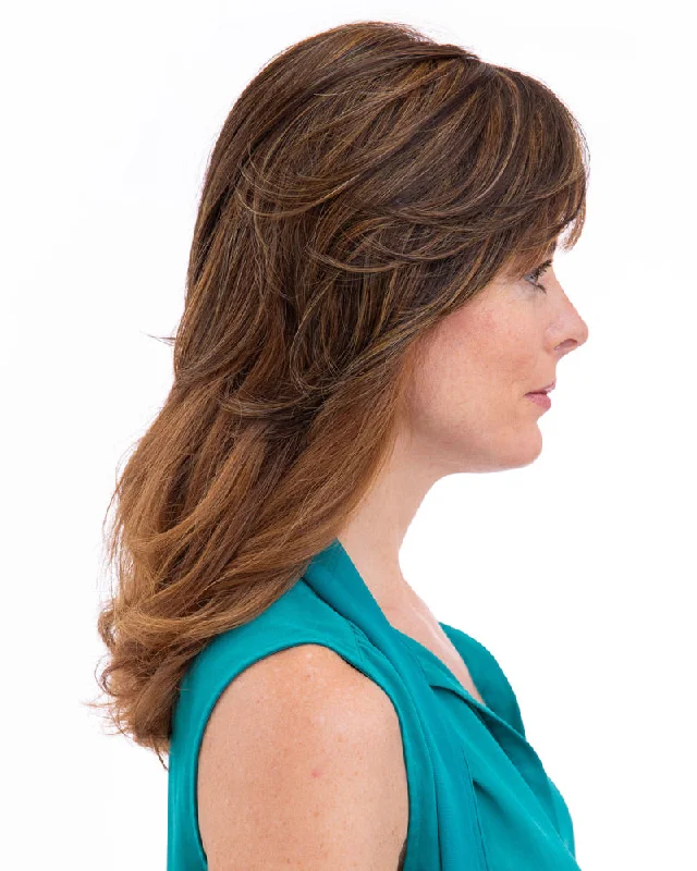 Synthetic wigs for early teens-Hand-Tied Topper Short (Exclusive) | Monofilament Synthetic Wiglet by Wig Pro