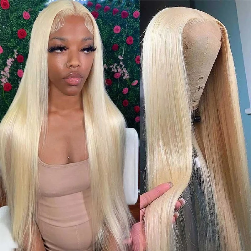 real person hair ring ritual craft-SUPER DEAL ! Hot Star 613 Blonde HD Transparent 13x4 13x6 Lace Front Straight Human Hair Wigs