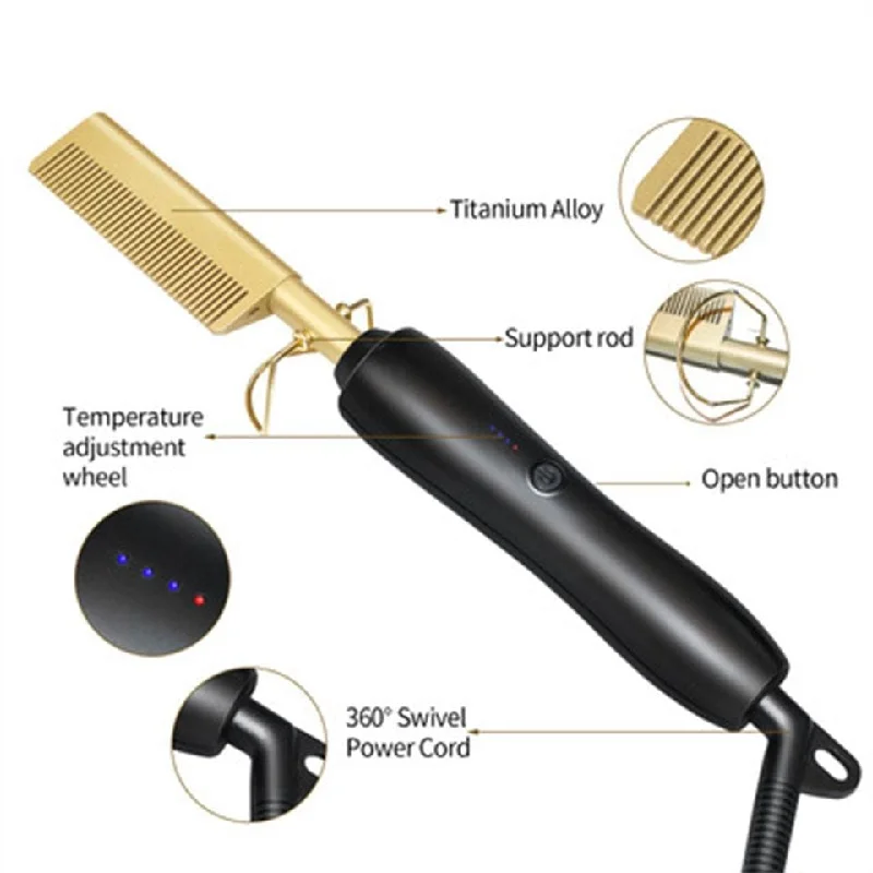 Hot Comb Quick Heated Hair Straightener