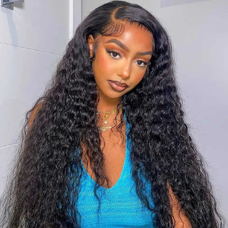 real person hair ring graceful ring-Hot Star HD Transparent 5x5 13x6 Lace Front Closure Wig 6x4 Ready To Go Human Hair Wig Brazilian Deep Wave