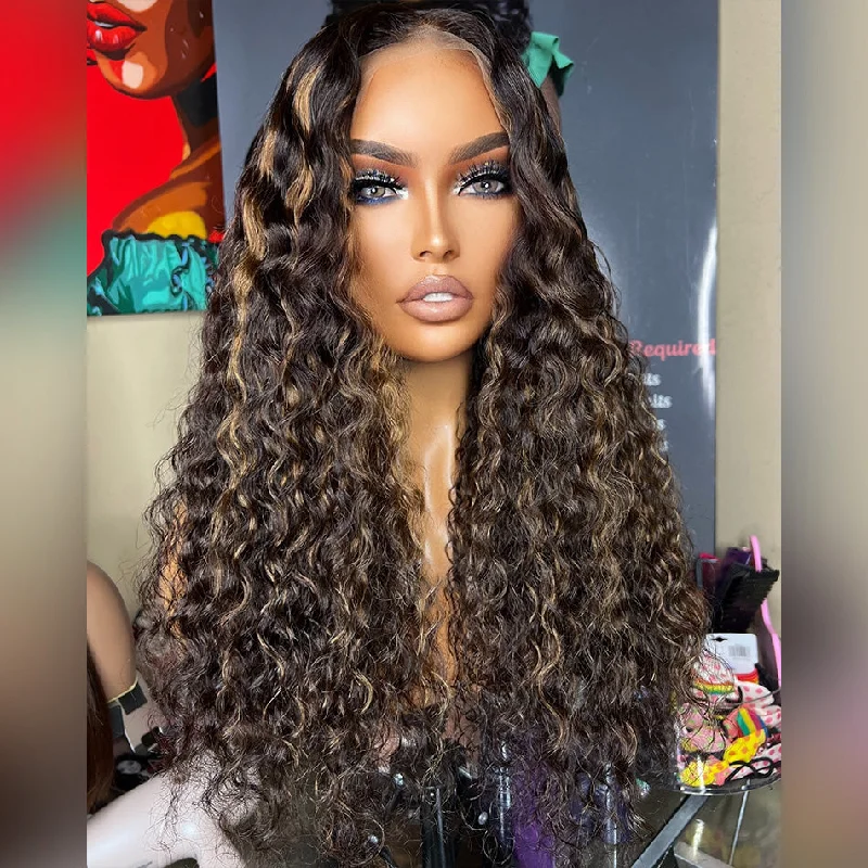 real person hair ring rare craft-Hot Star 180% Density Hairstyle Works HD Transparent 5x5 13x6 Lace Closure Front Wig 6x4 Glueless Ready Go Human Hair Wig Water Wave