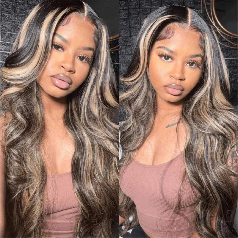 real person hair ring summer ring-Hot Star 180% Density 1B/27# Highlight Trendy Colored 6x4 Glueless 5x5 13x6 Lace Front Closure Wig Ready To Wear Human Hair Wigs