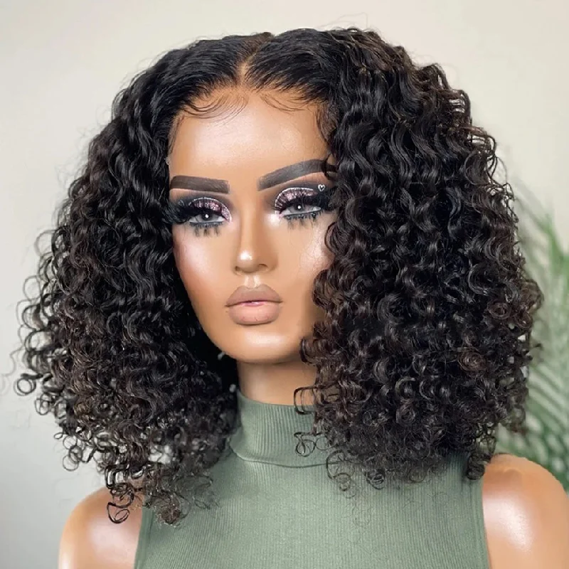 real person hair ring linen ring-Hot Star 4x6 Glueless Lace Closure Curly Put On And Go Human Hair Wigs