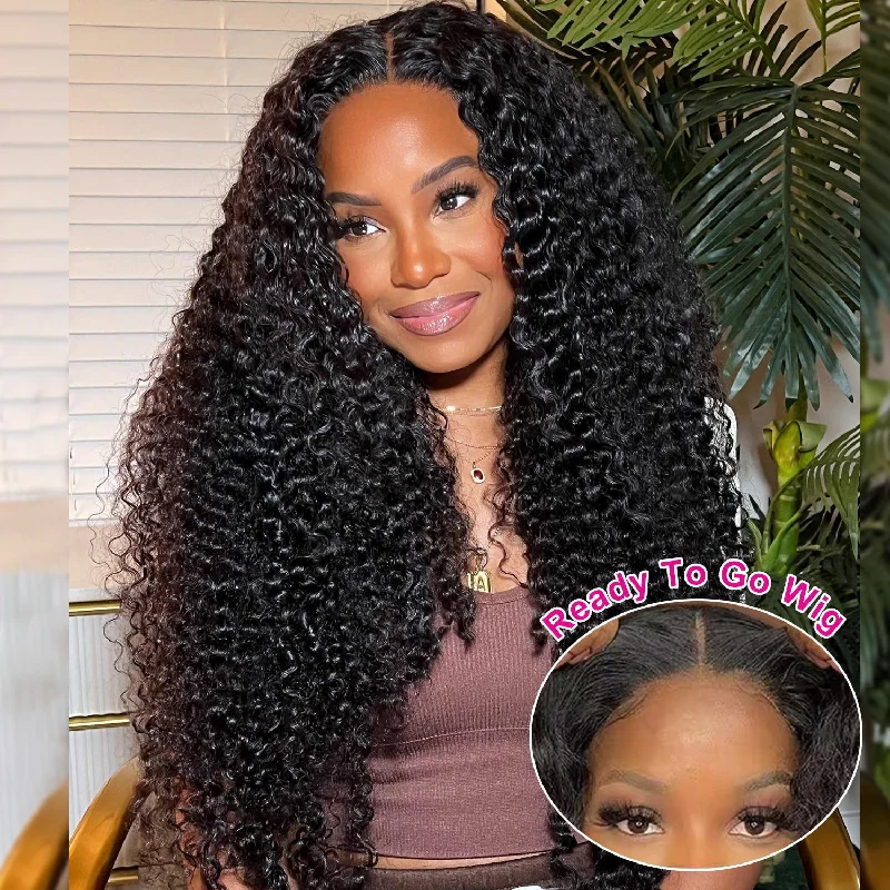 real person hair ring oasis band-Hot Star 6x4 Glueless Lace Closure Wig Exotic Curly Ready To Wear Human Hair Wigs