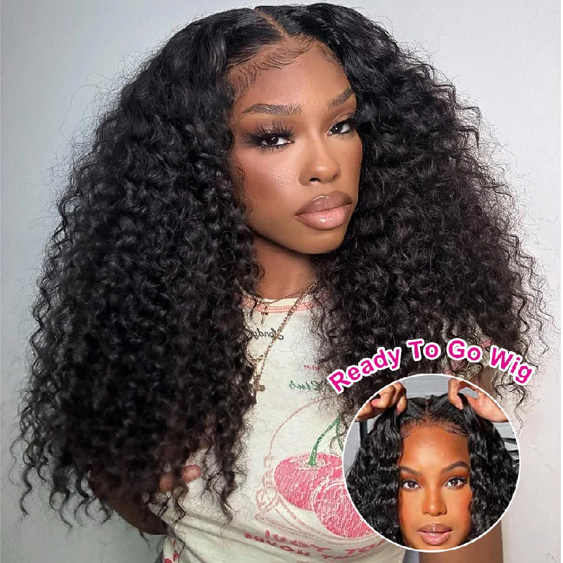 real person hair ring captain detail-Hot Star High Density 6x4 Lace Closure Glueless Deep Wave Ready To Go Human Hair Wigs