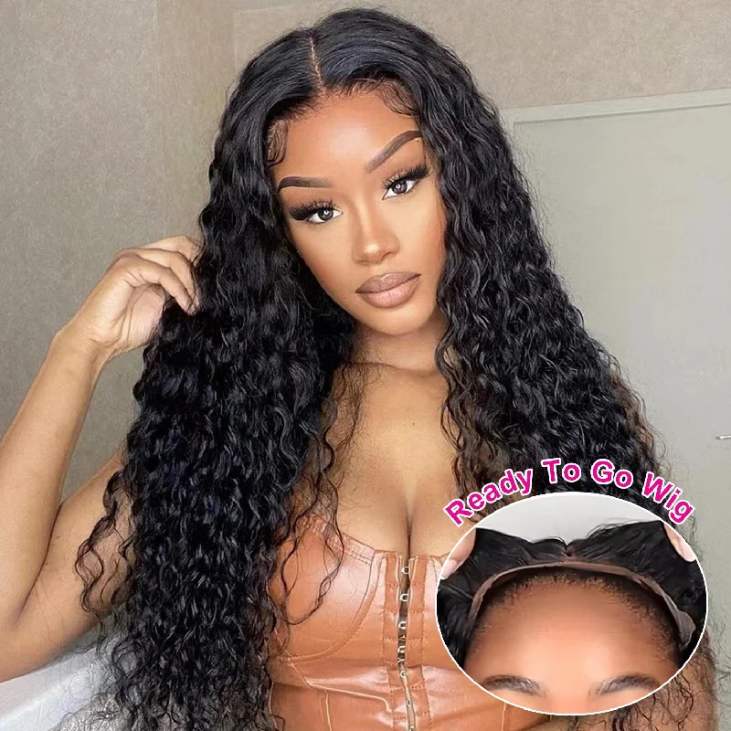 real person hair ring hippie ring-Hot Star 180% Density 6x4 Glueless Lace Closure Ready To Go Human Hair Wigs Pre Bleached