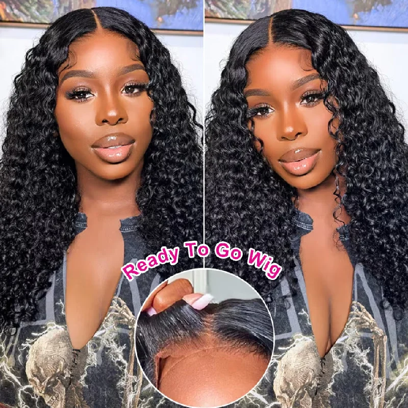 real person hair ring frosty band-Hot Star Pre Bleached 6x4 9x6 Glueless Lace Closure Wig Malaysian Jerry Curly Ready To Go Human Hair Wigs