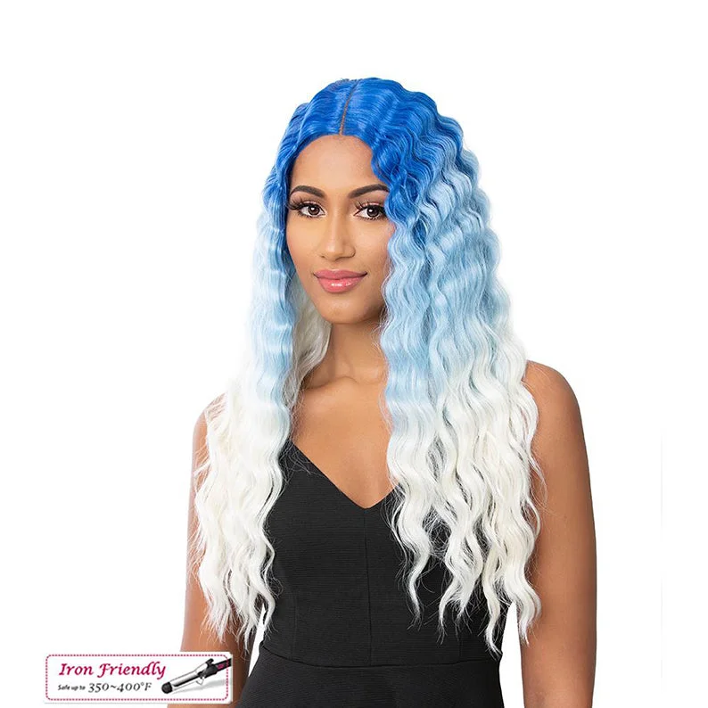 Synthetic wigs for woodland style-IT'S A WIG Synthetic HD Lace Wig - HD LACE CRIMPED HAIR 5