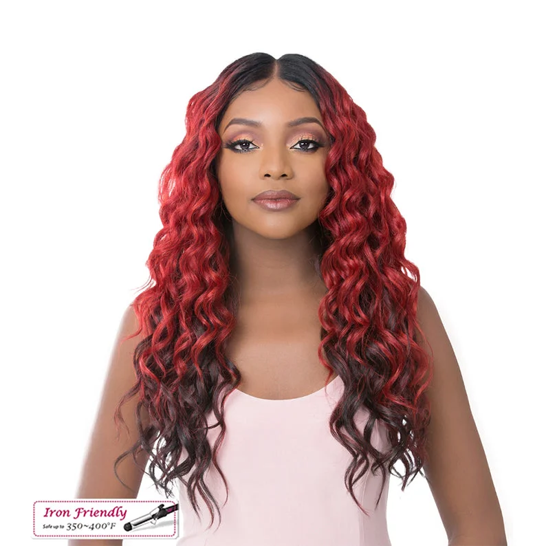 Synthetic wigs for skit shows-IT'S A WIG Synthetic HD Triangle Lace Wig - SAINT