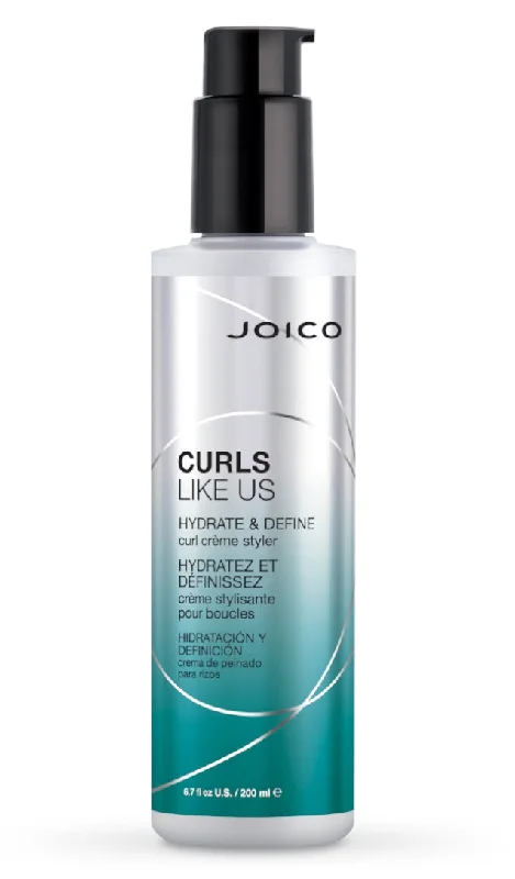 How to hydrate dull coily hair-Joico Curls Like Us Hydrate & Define Curl Creme Styler 6.7 oz