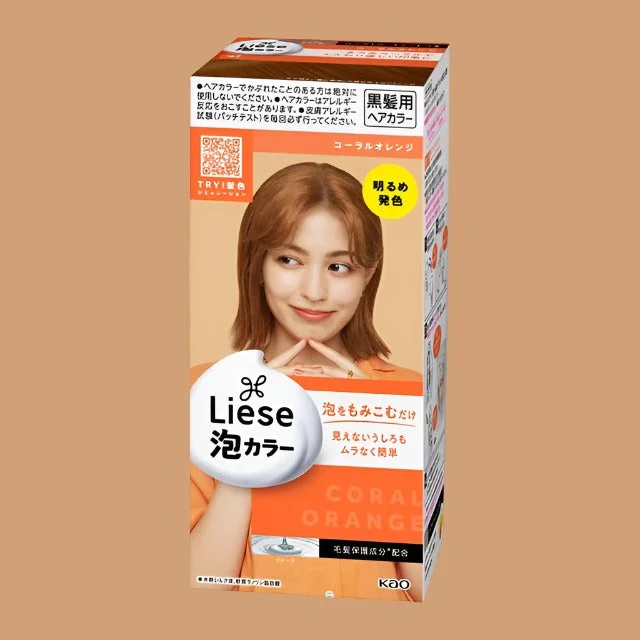 Kao Liese Bubble Hair Color Coral Orange